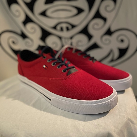 red tommy hilfiger shoes